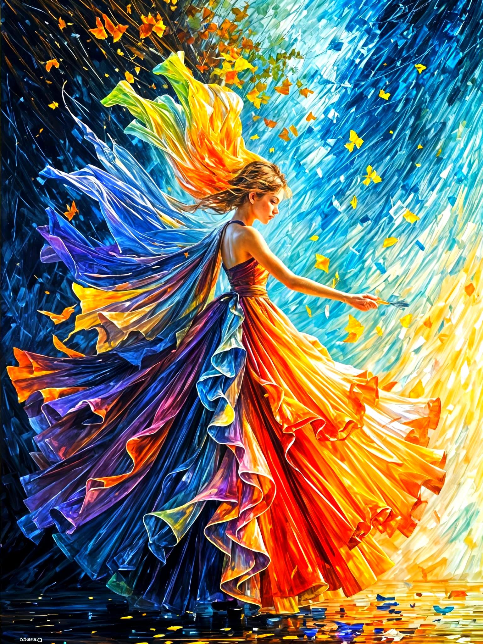 Dramatic Baroque Oil Painting with Epic Color and Movement