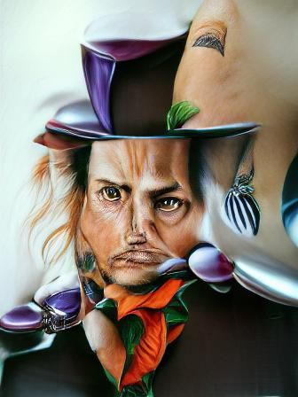 Eccentric Mad Hatter Character Portrait