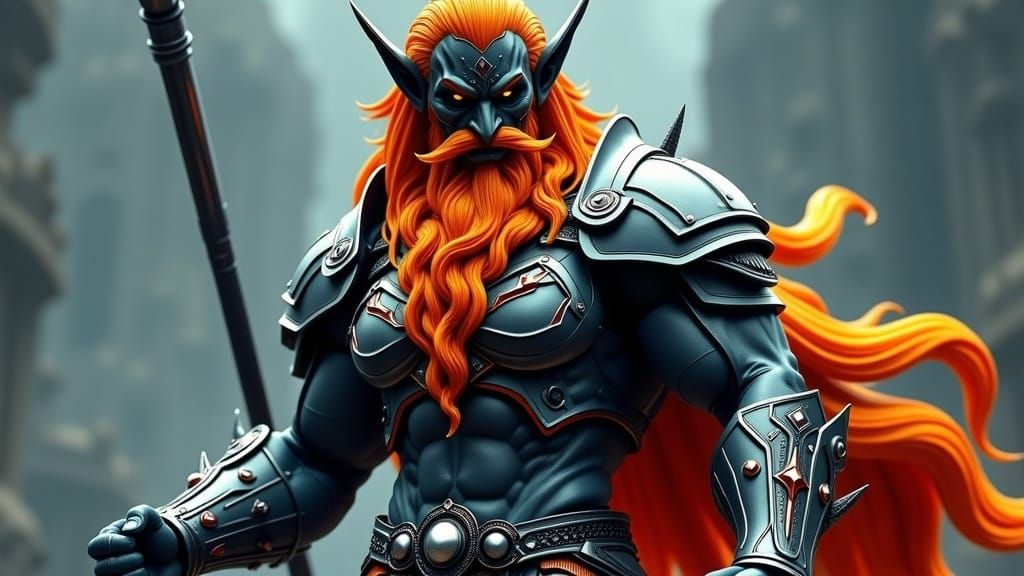 Orange Maned Centaur Wielding Laser Cannon