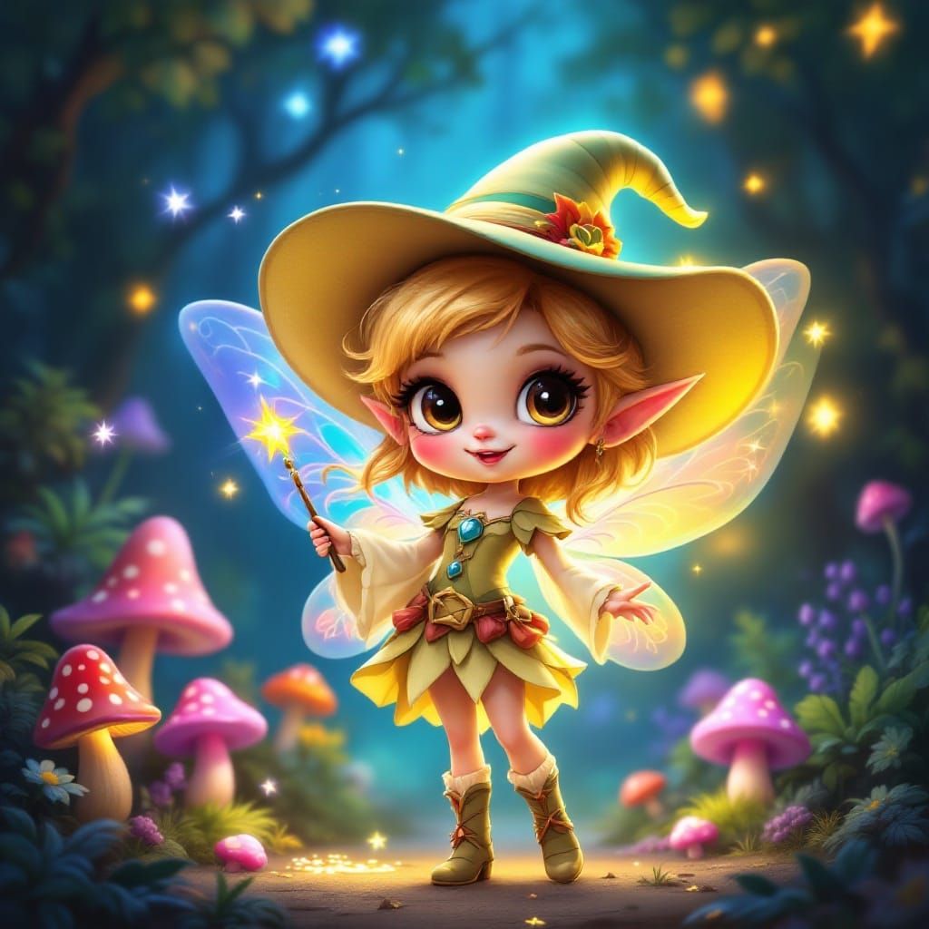 Whimsical Fairy in Disney-Inspired Fantasy Attire