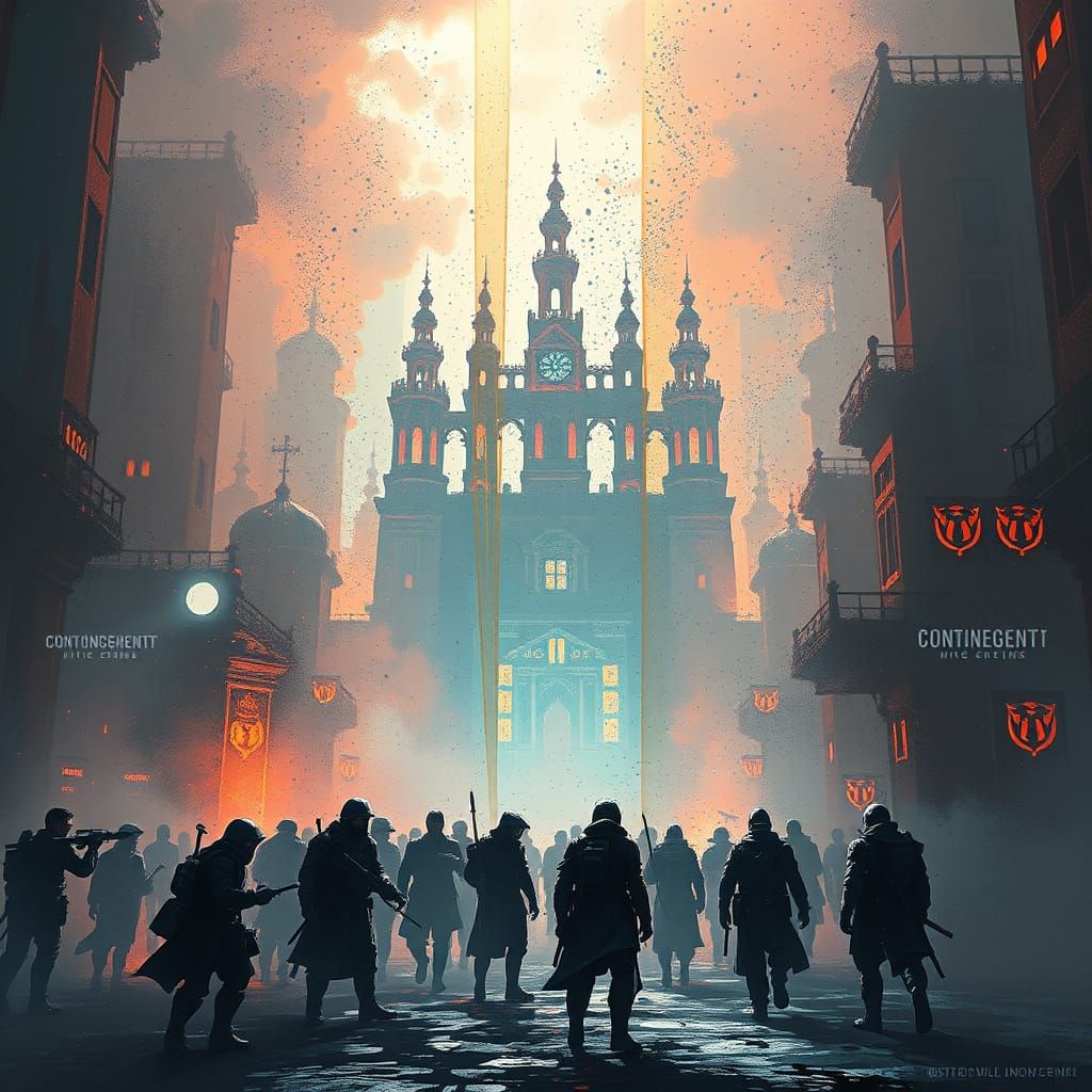 Dynamic Concept Art in Art Nouveau Style