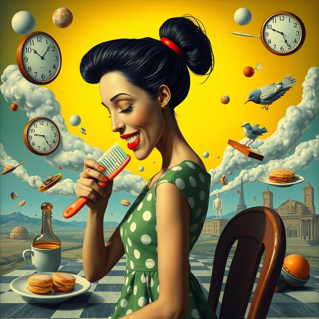 Surrealist Morning: Dali-esque Dreamscape Unfolds