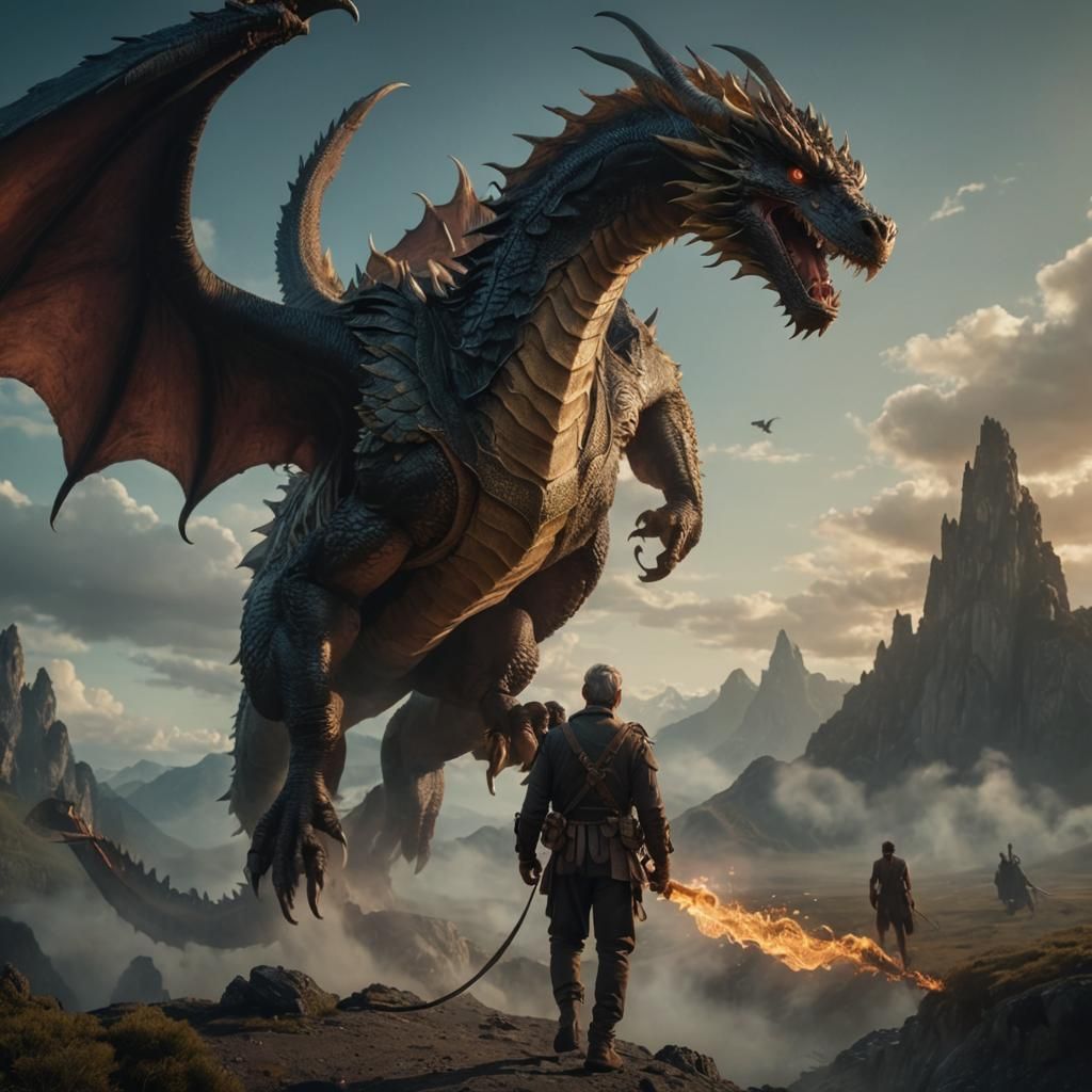 "Just walking my dragon here."