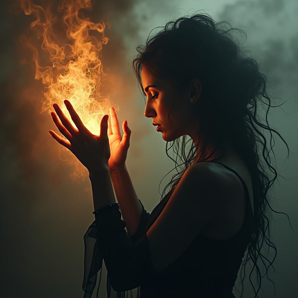 Surreal Woman Probes Inner Turmoil in a Dark, Ethereal Atmos...