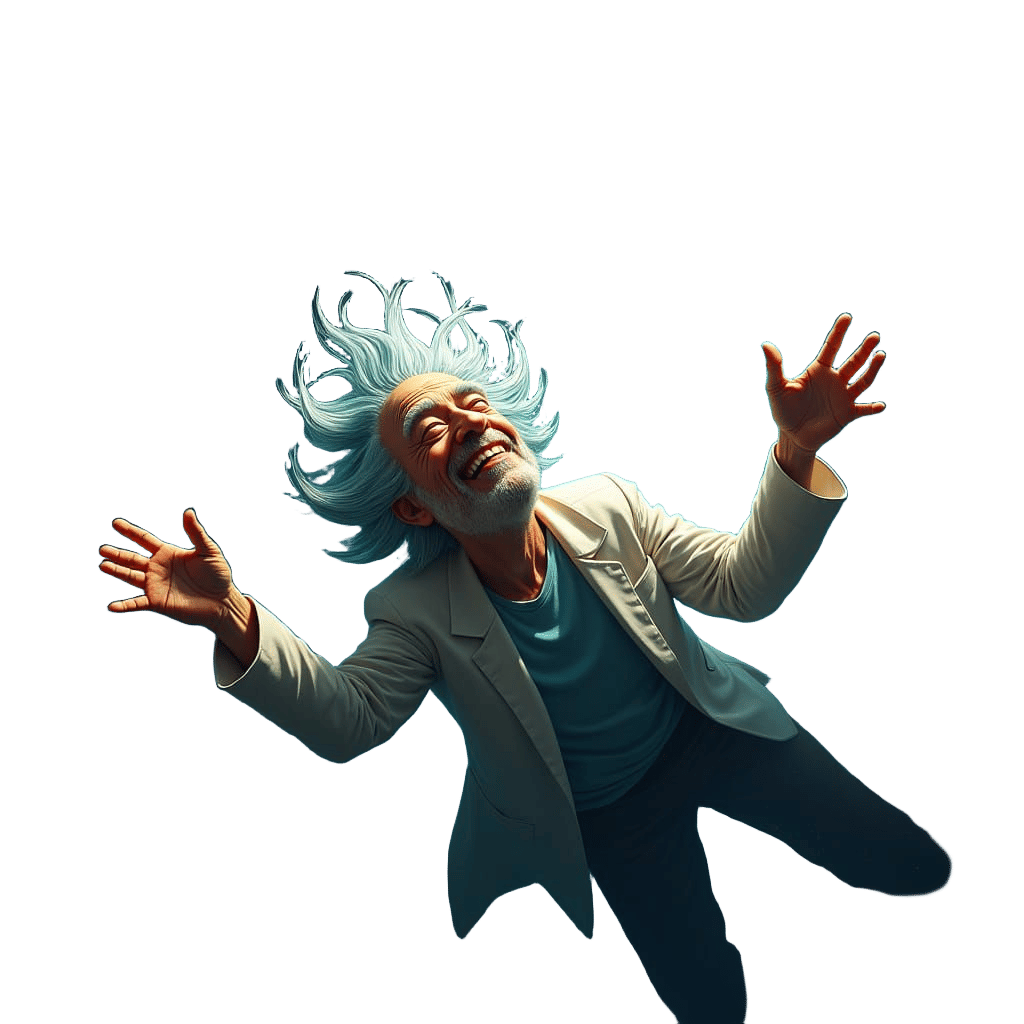 Rick Sanchez Meditates in Space: Detailed Matte Painting