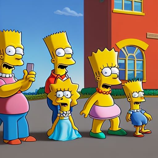 The Simpsons Reimagined as 3D Digital Art