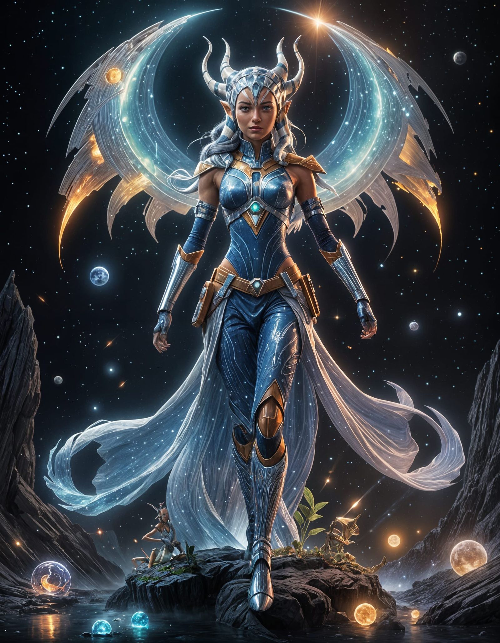Ahsoka Tano as Cosmic Goddess in Space