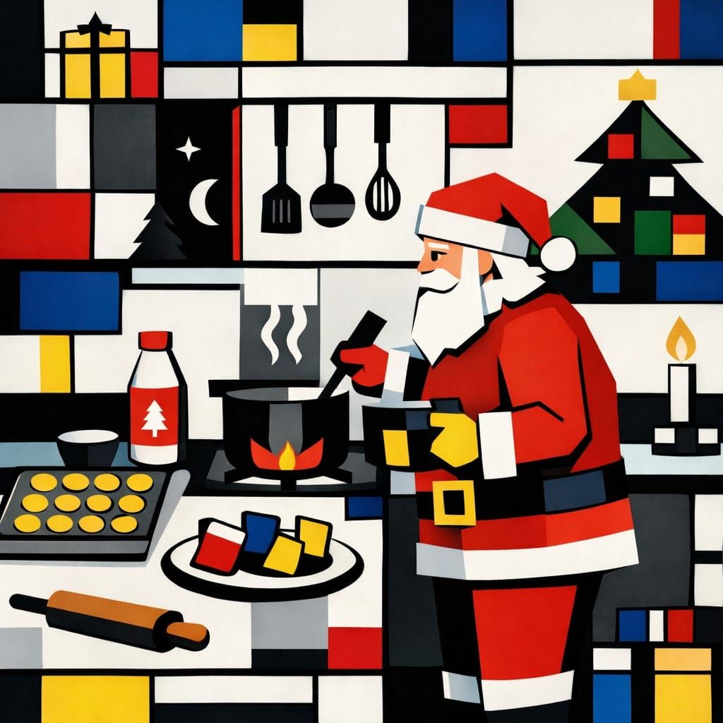 cuisine du Père Noël, Santa Claus' kitchen, De Stijl