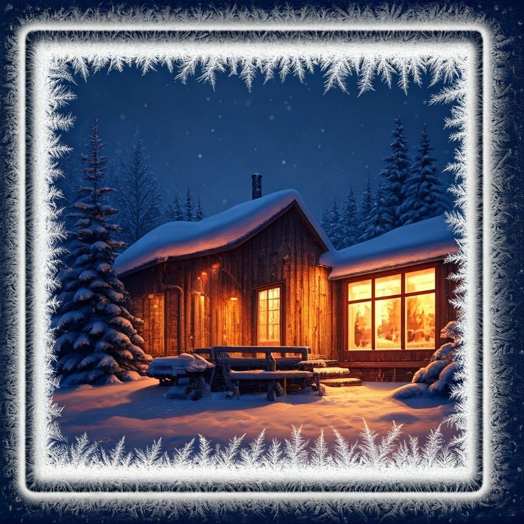 Winter Wonderland Framed in Frosted Glass