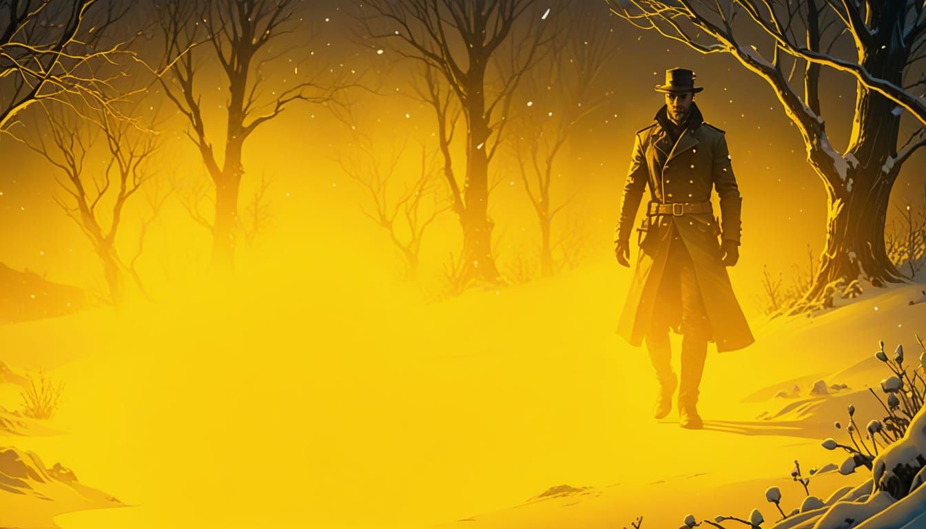 Steampunk Android in Icy Jungle: Detailed Digital Art