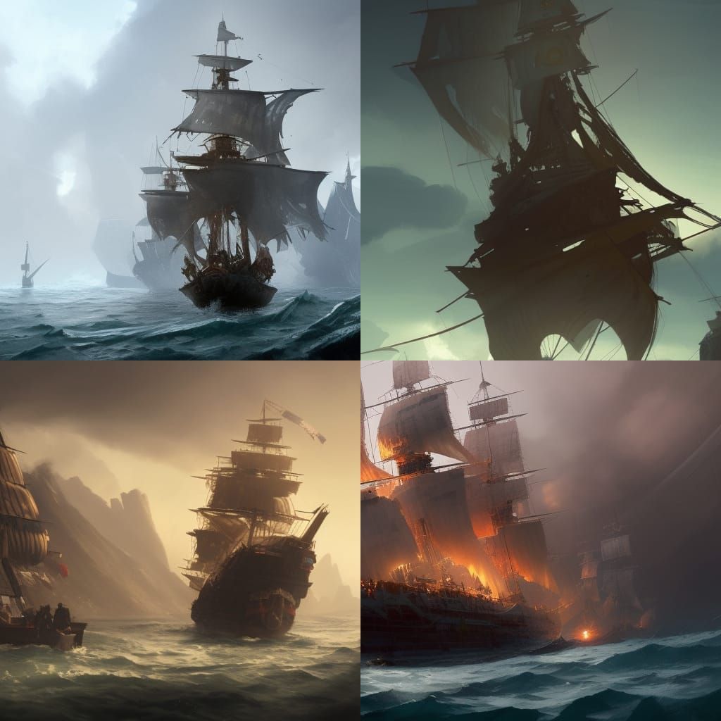 Pirate on Ship Concept Art in 8k Resolution