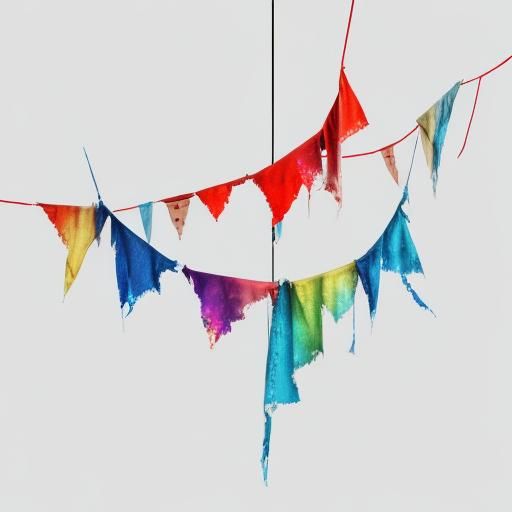 Abstract Fabric Art: Colorful Textile Collage