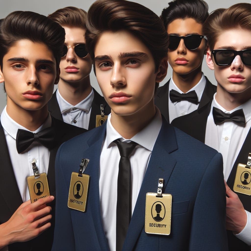 Young Security Professionals in Tuxedos