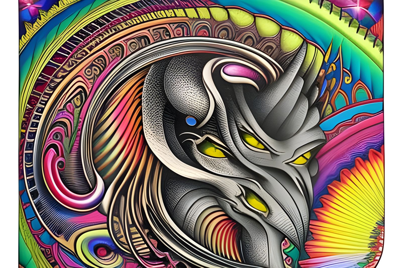 Rainbow Colors in Abstract Style