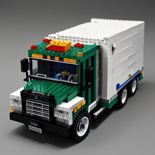 Detailed Lego FBI Truck Model