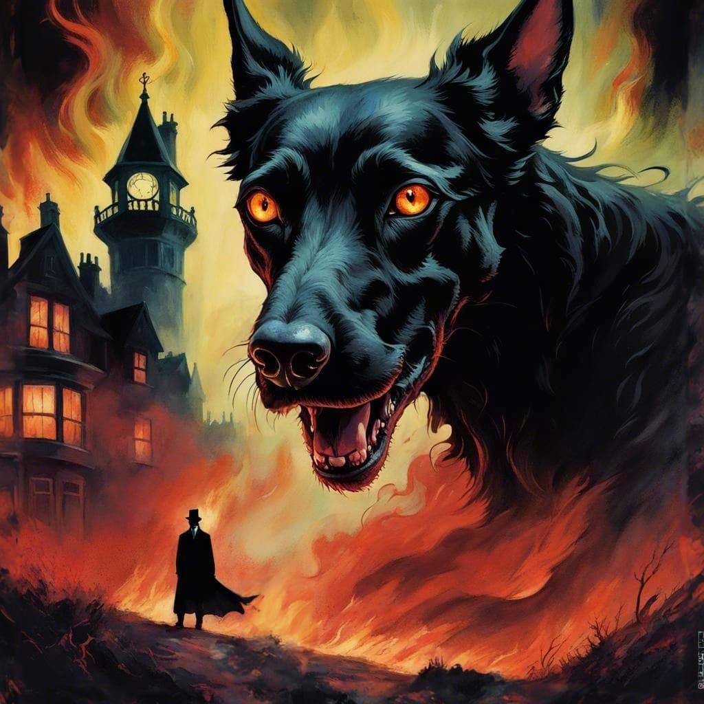 Eerie Hound Film Poster on Wild Moorland