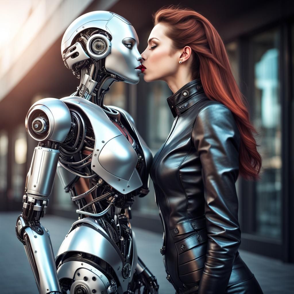 female robot butler serves with every function