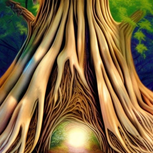 Redwood Staircase to Fairyland: Storybook Illustration