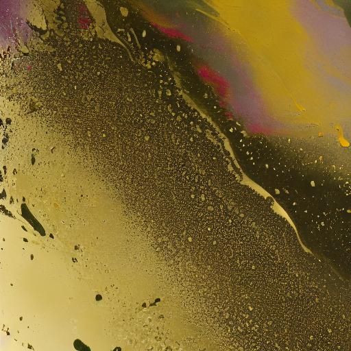 Abstract Art with Purple Liquid Splatter