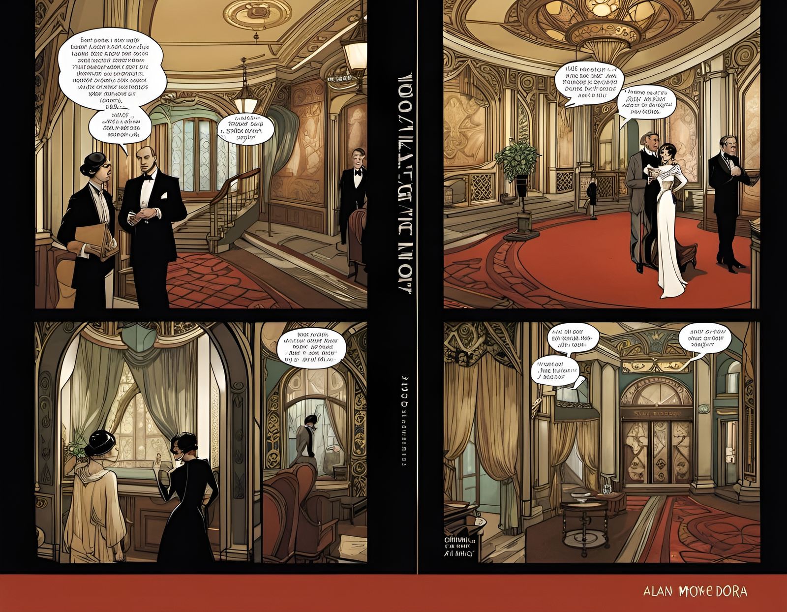 Art Nouveau Graphic Novel Illustration