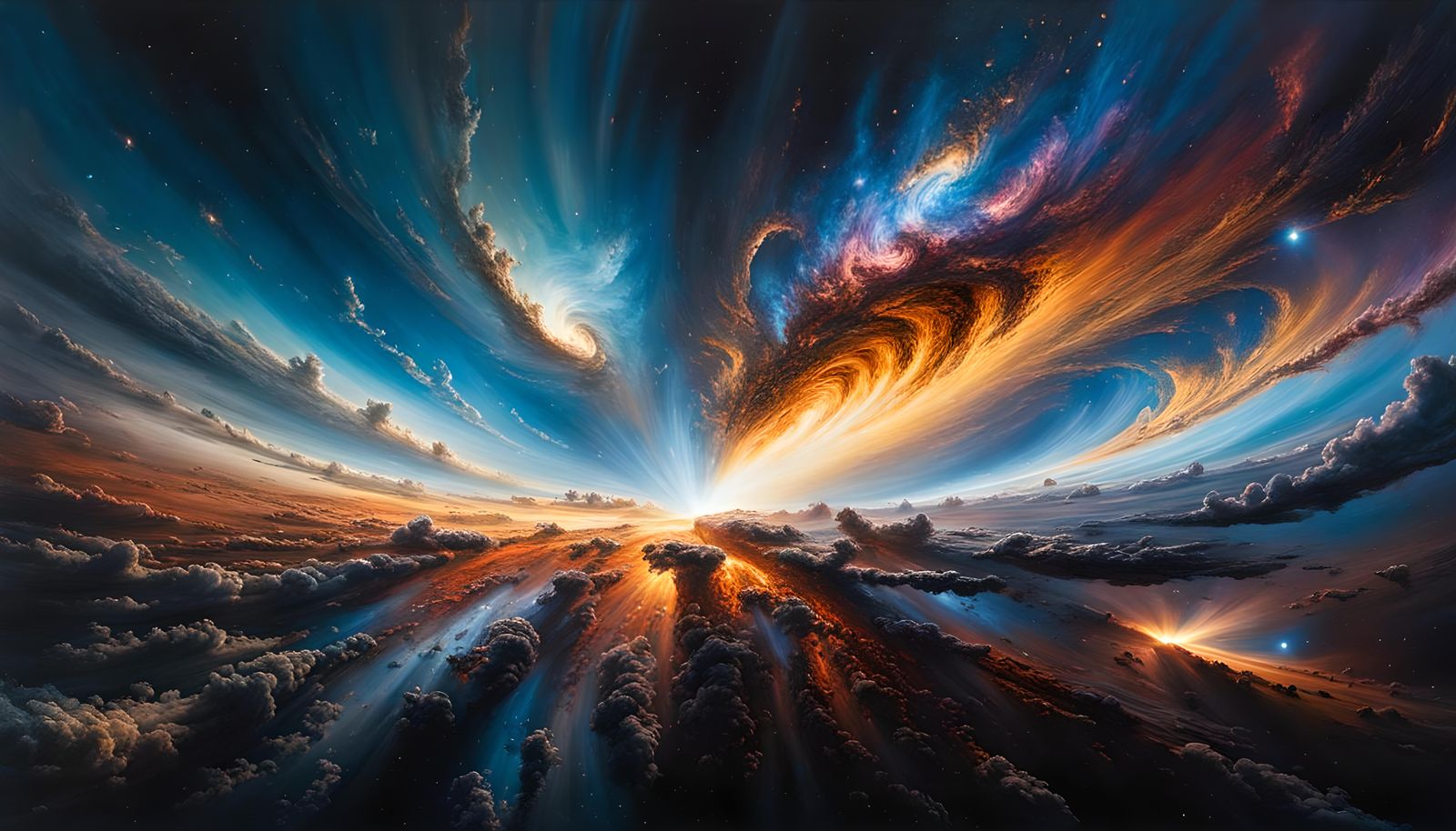 Plasma Galaxy Vortex in Hyperrealistic Digital Art