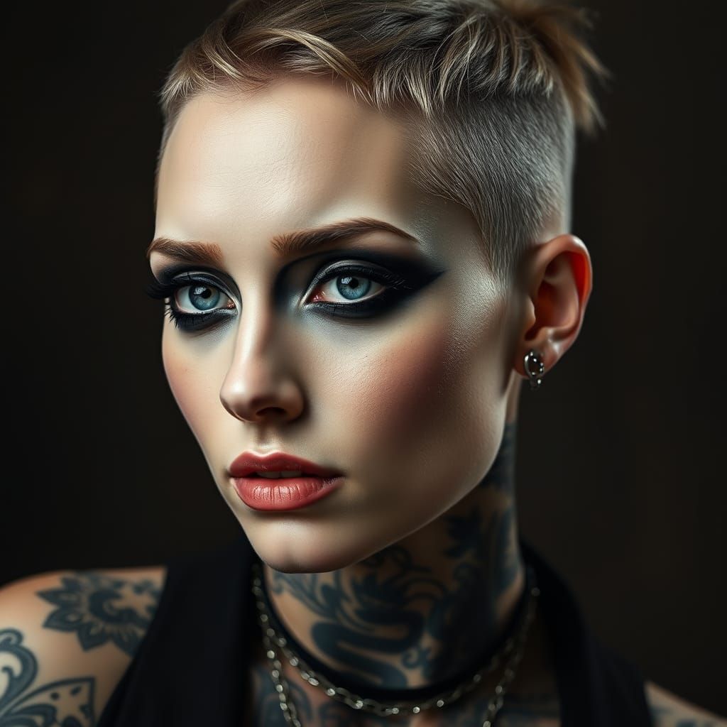 Grunge Goth Star in Rembrandt Style