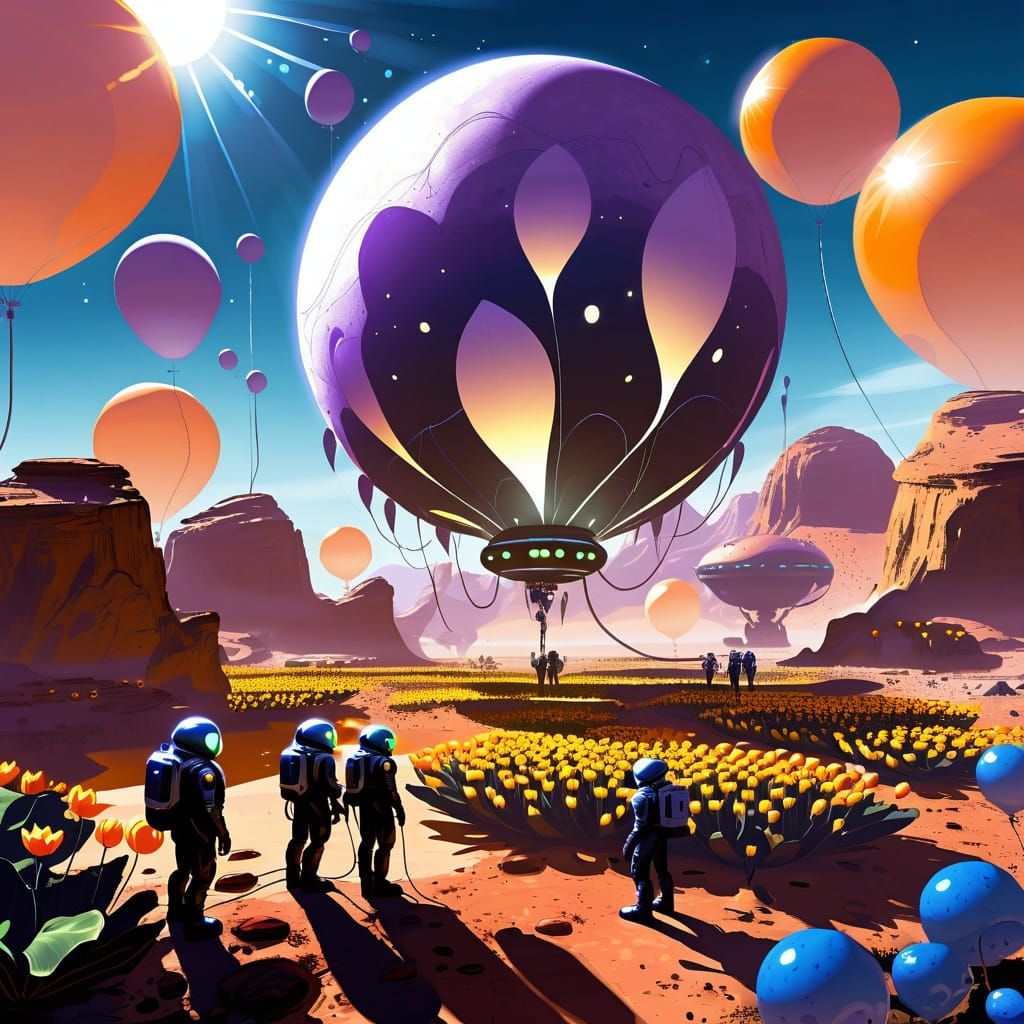 Digital Vampires Discover Lotus Moonbase on Remote Planet