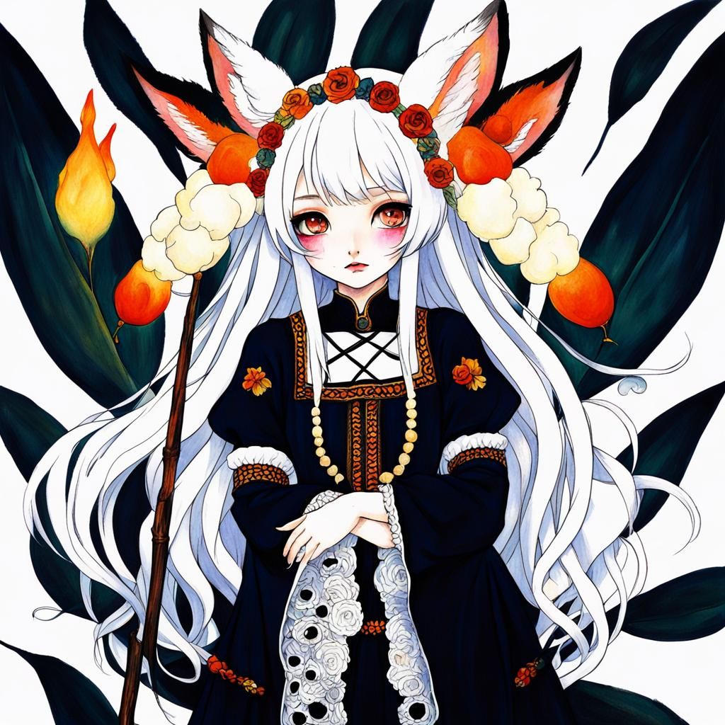 Eclectic Anime Girl Fusion: Klee, Klimt, and More