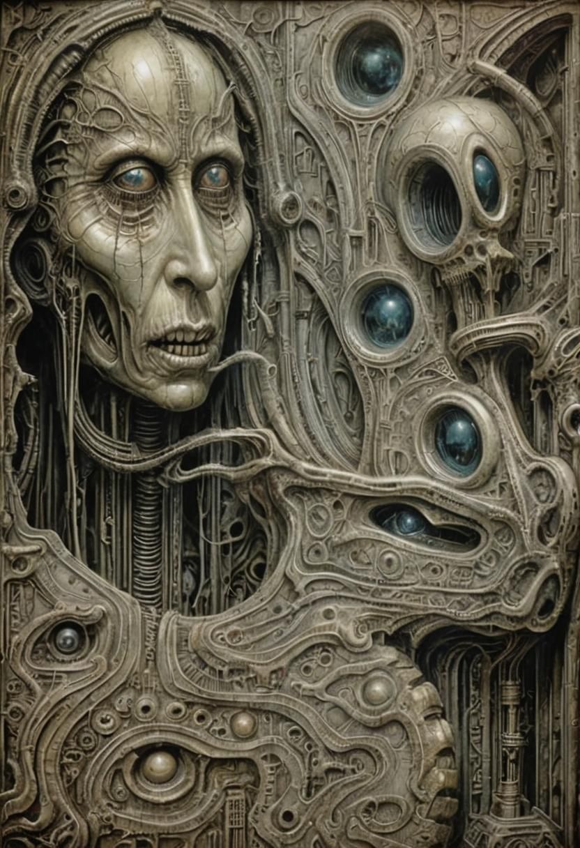 Surreal Ordo Templi Orientis Conspiracy in Art Nouveau Style