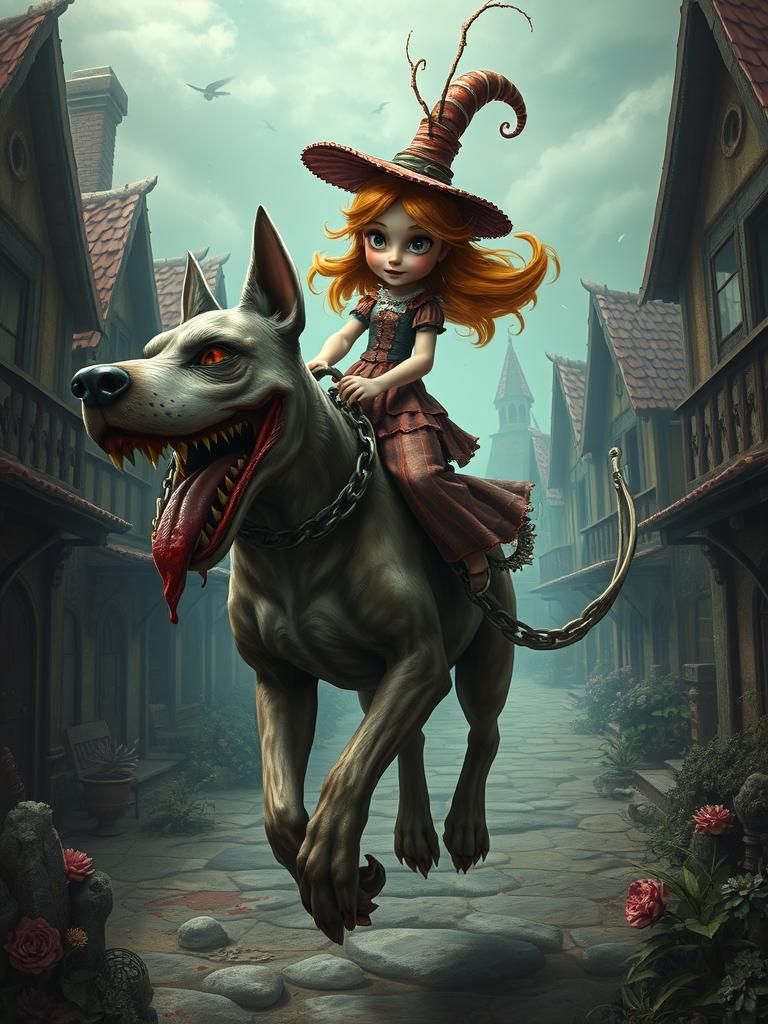The Wiley Town Witch and Her Sibyll Hound