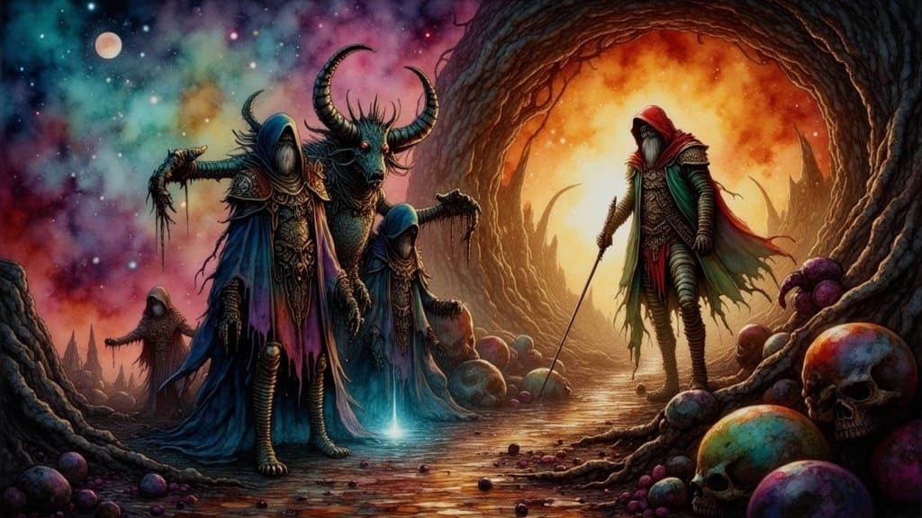 Surreal Vortex of Mystic Shadows Unfolds in High-Energy Revo...