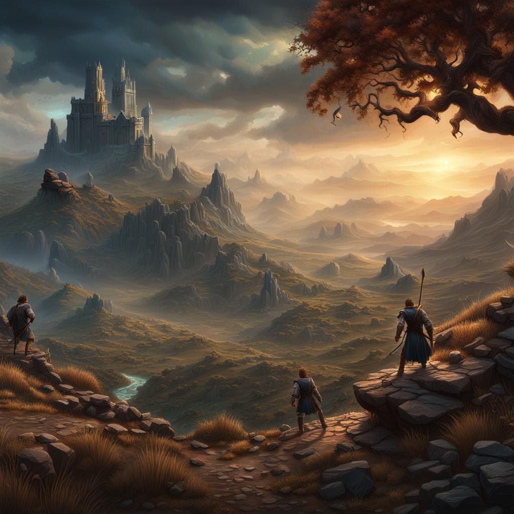 Cain and Abel in Detailed Matte Painting