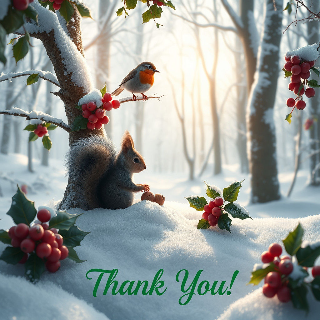 Serene Winter Wonderland Scene in Impressionist Style