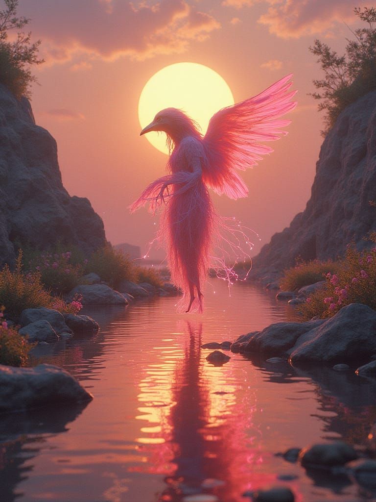 Rosy Dawn Empire Glass Angelbirdghost