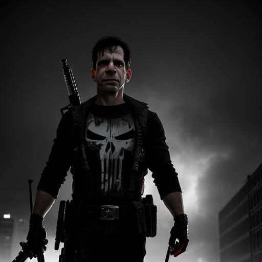 Rick Moranis as The Punisher: Hyperrealistic Rendering