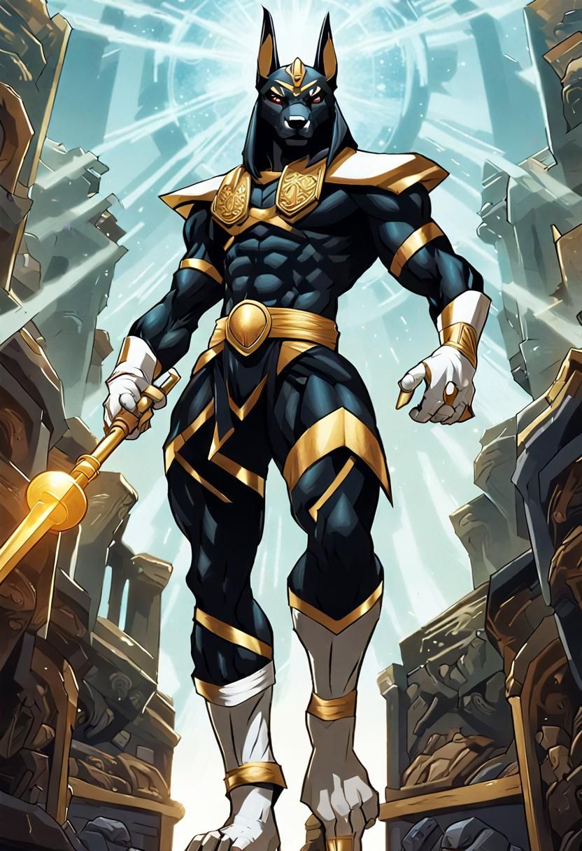Anubis Jackal Pharaoh in Comic Book Art