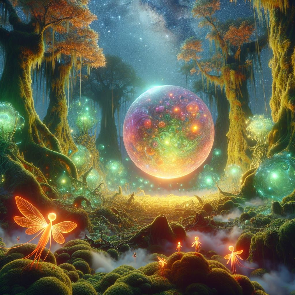 Magical Trollup in Enchanted Forest Scene