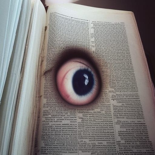 Introspective Woman Reading, Close-Up Portrait