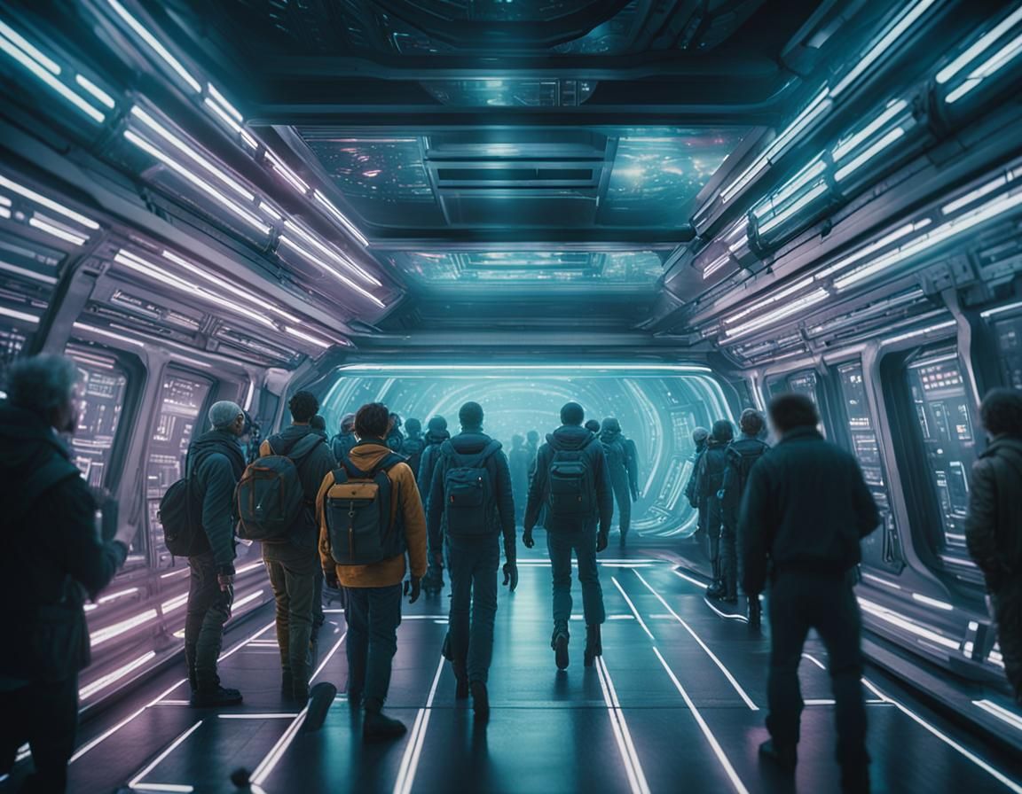 Sci-Fi Portal Station in Parallel Universe