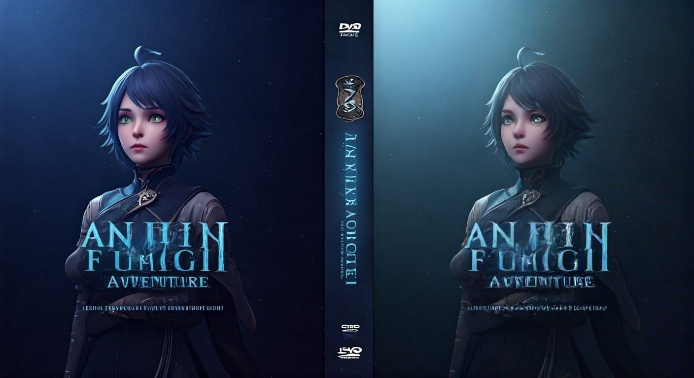 Fantasy Adventure DVD Cover in 3D Anime Style