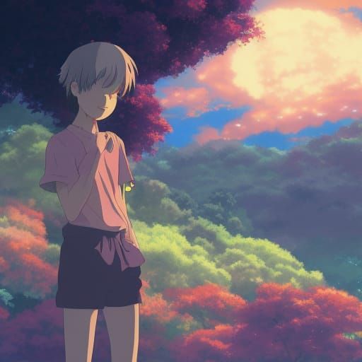 Pop Star in Studio Ghibli Anime Style