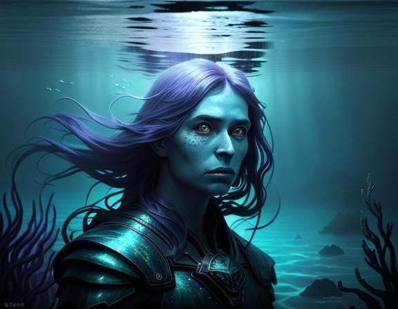 Female Amphipioid Portrait in Surrealist Style