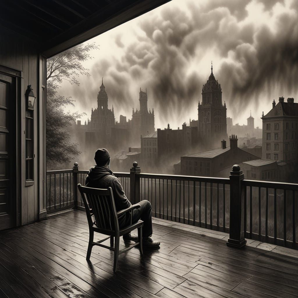 Hyperdetailed Charcoal Drawing