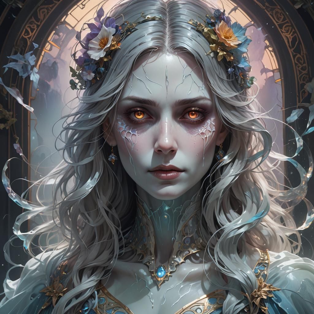 Ethereal Ghost Portrait in Fantasy Art Style