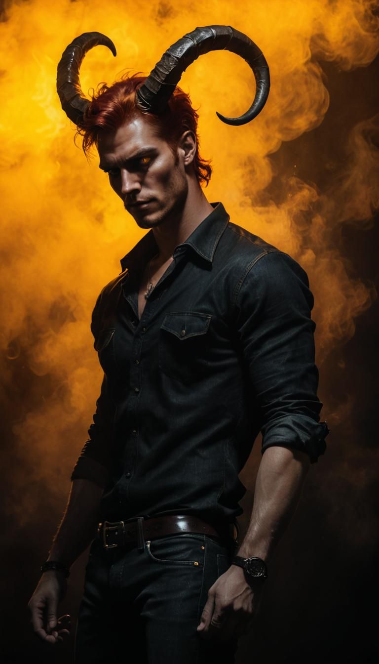 Dark Fantasy Portrait of a Handsome Man