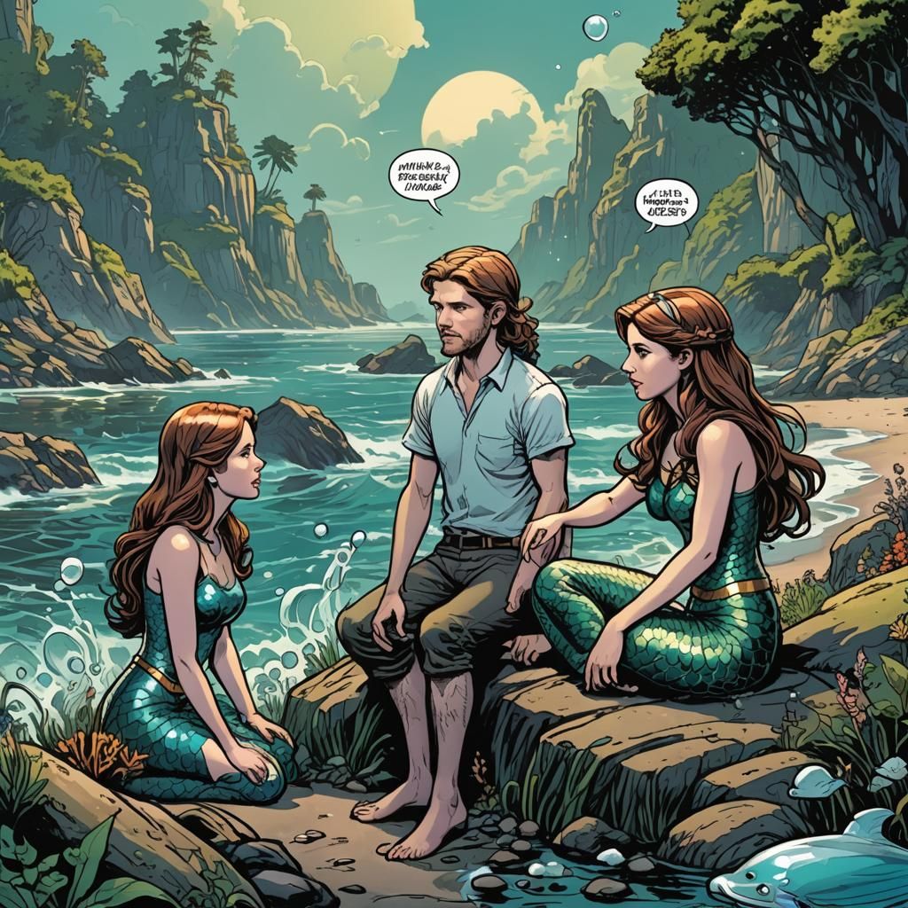 Anna Kendrick Talks to a Mermaid: Comic Book Art