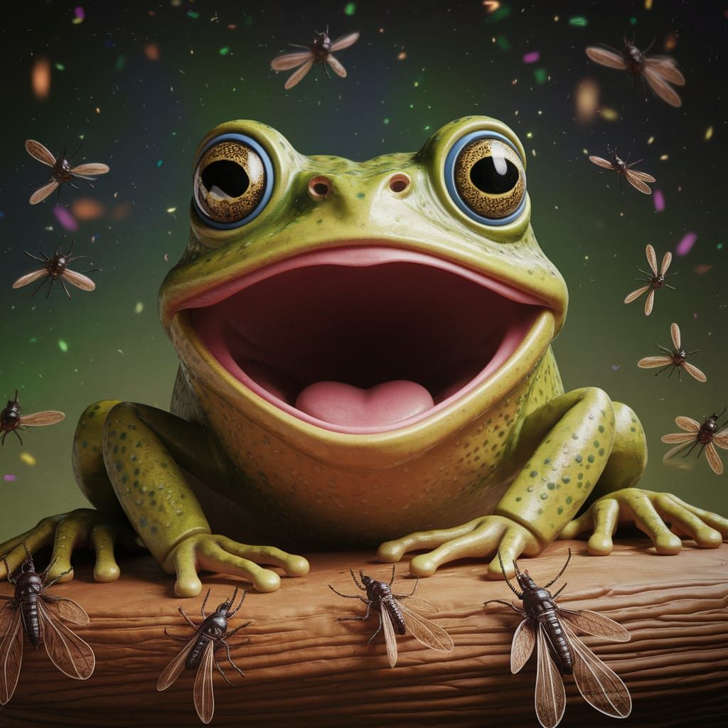 Happy Toad Frog Moth's Bug Birthday Cake Surprise