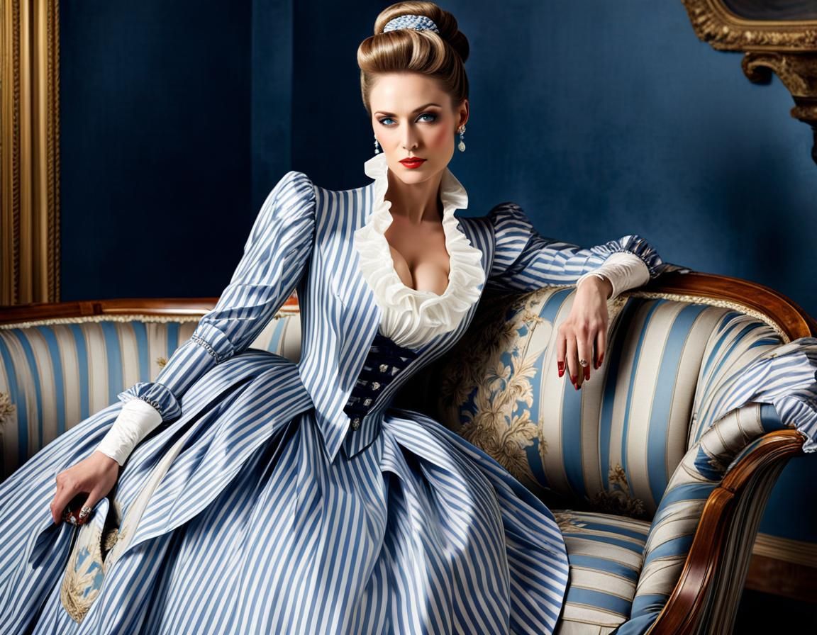 19th Century Bourgeoise in Silk Dress, Volumetric Lighting