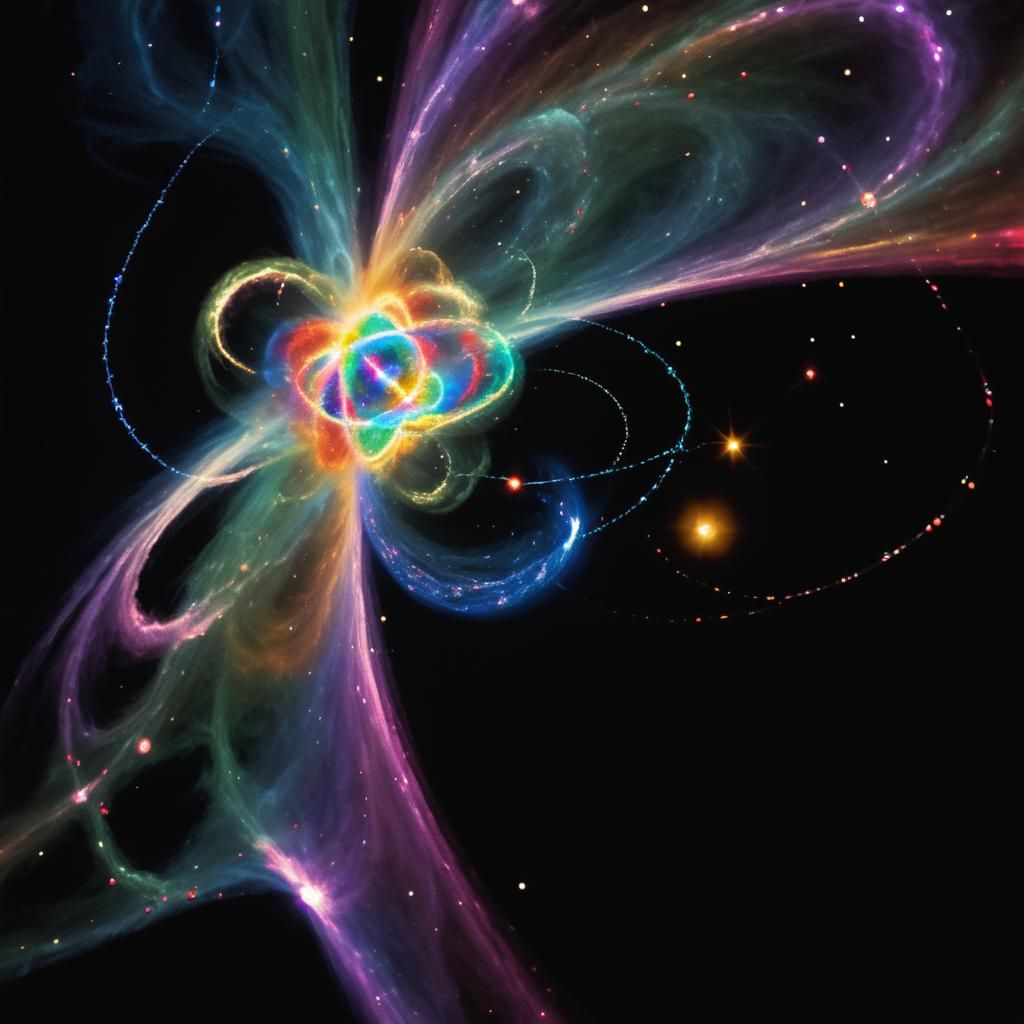 Technicolor Cosmic Electron Orbits in 35mm Film