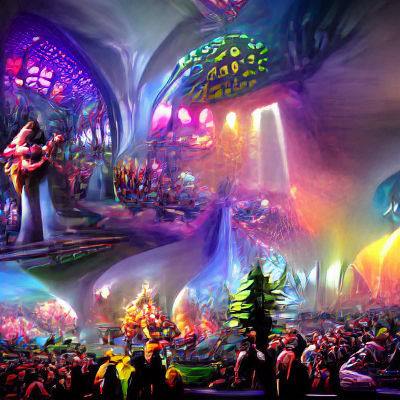 Vibrant Concert Scene with Stage Lights